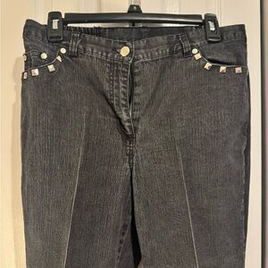 Ruby Rd. Charcoal Studded Jeans